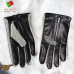 Men Leather Driving Gloves With Crochet and a Pocket with Zip (HCOZIP2020)
