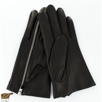 Ladies Leather Gloves with Zipper (Zoe_2021)
